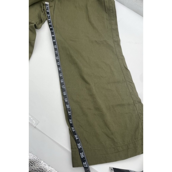 MADEWELL Carley Wide-Leg Pants Utility Green Sz S Casual Career Travel Retro New - Picture 9 of 9